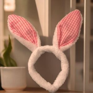 White and pink Bunny Ears Great for a Halloween costume or Easter
